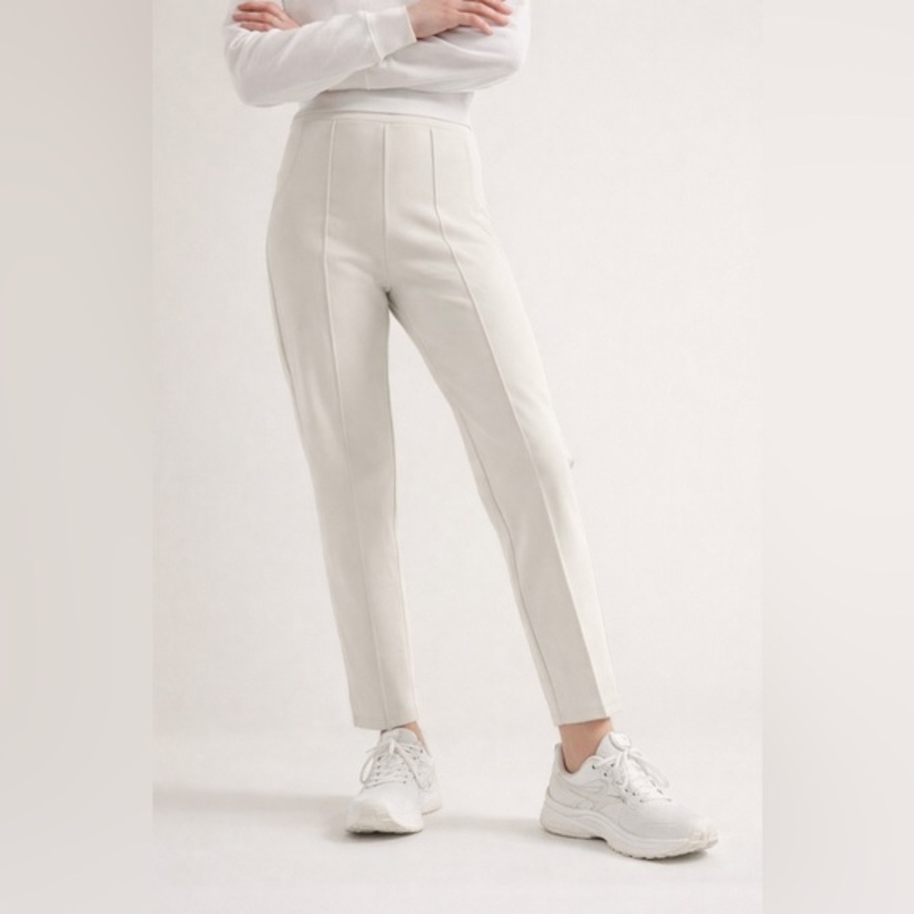 Athleta Headlands Hybrid Pant Size 24 Birch Grey High Rise Ankle Crop Stretch